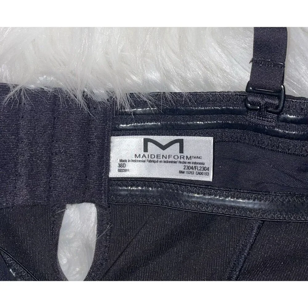 Maidenform Convertible Full Slip Easy Up Strapless Firm Control 2304 38D Black - Picture 4 of 5